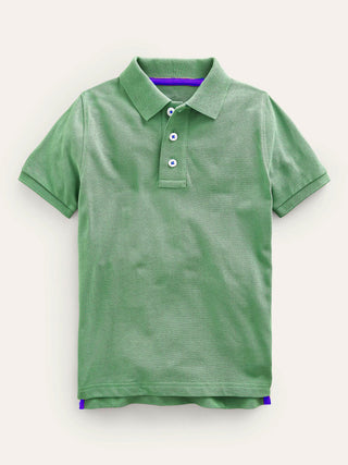 Mini Boden Boy's Pique Polo Shirt in Green (SLIGHTLY DEFECT)