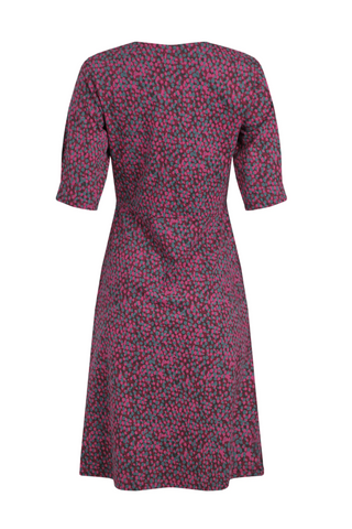 Women's Cassandra Organic Cotton Jersey Swing Dress in Dark Raspberry