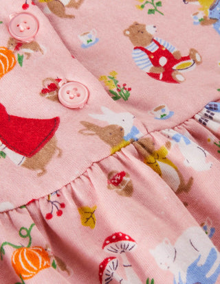 Baby Boden Baby Cosy Printed Dress in Red Festive Guinea Pigs (Slightly Defect)