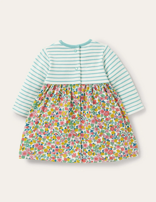 Baby Boden Girl's Hotch Potch Dress in Multi Vintage Flowerbed (Slightly Defect)