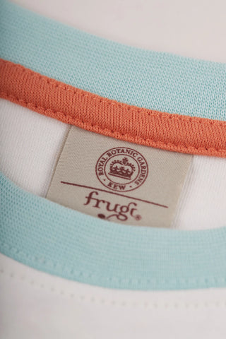 Frugi Boy's Kew Gardens Alfie Raglan Top in Soft White Mixed