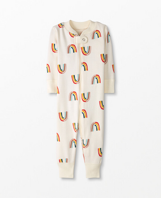 Organic Cotton Baby Zip Sleeper In Retro Rainbows