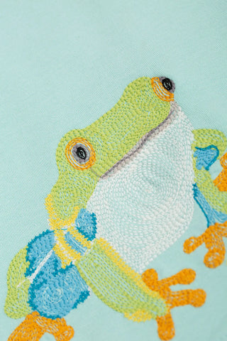 Frugi Kew Gardens George Top in Chambray/ Frog