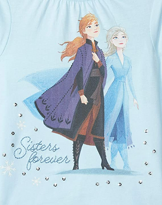 Marks & Spencer Girl's Disney Frozen II Sisters Forever Pyjama Set in Blue
