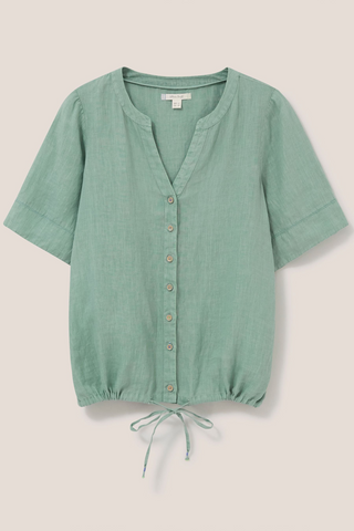 Women's Fern Linen Shirt in Green