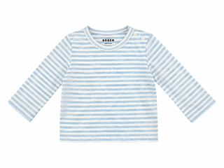 Baby Boden Long Sleeve Stripe Top In Blue