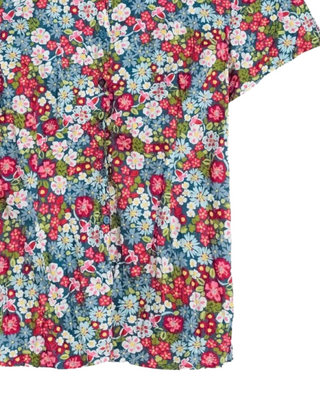 Women's Short Sleeve Mrs Treloar Shirt in Multi Flowery Painting