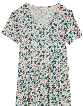 Women's Enor Fit-and-Flare Dress in Natural Brushed Petal