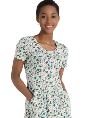 Women's Enor Fit-and-Flare Dress in Natural Brushed Petal