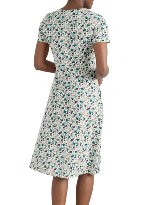 Women's Enor Fit-and-Flare Dress in Natural Brushed Petal