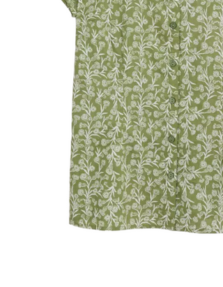 Women's Short Sleeve Rushmaker Shirt in Campion Valley Floral Green