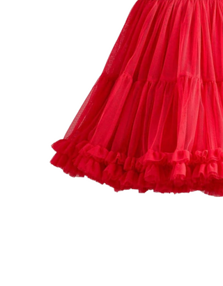 Mini Boden Girl's Beth Velvet Bodice Tulle Dress in Red