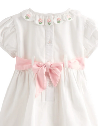 Mini Boden Girl's Occasion Smocked Dress in Ivory