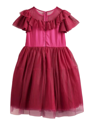 Mini Boden Girl's Frilly Tulle Dress in Red