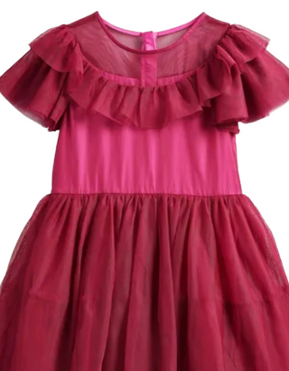 Mini Boden Girl's Frilly Tulle Dress in Red
