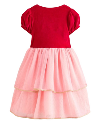 Mini Boden Girl's Christmas Nutcracker Applique Dress in Red