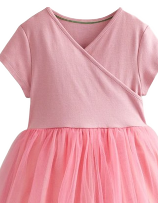 Mini Boden Girl's Guinea Pig Applique Tulle Dress in Pink