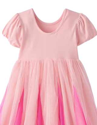 Girl's Princess Aurora Tulle Dress in Soft Pink