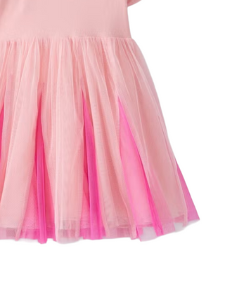Girl's Princess Aurora Tulle Dress in Soft Pink