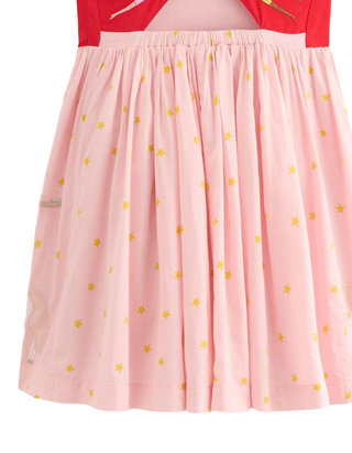 Mini Boden Girl’s Sleeveless Cross Back Zadie Applique Dress in Circus Acrobats