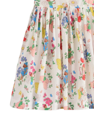 Mini Boden Girl's Luna Frill Strap Woven Dress in Multi Flower Fairy
