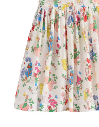 Mini Boden Girl's Luna Frill Strap Woven Dress in Multi Flower Fairy