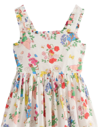 Mini Boden Girl's Luna Frill Strap Woven Dress in Multi Flower Fairy