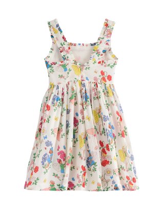 Mini Boden Girl's Luna Frill Strap Woven Dress in Multi Flower Fairy