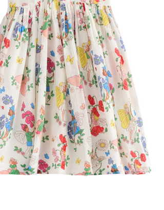 Mini Boden Girl's Luna Frill Strap Woven Dress in Multi Flower Fairy