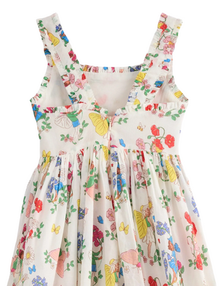 Mini Boden Girl's Luna Frill Strap Woven Dress in Multi Flower Fairy
