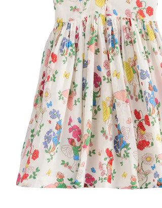 Mini Boden Girl's Luna Frill Strap Woven Dress in Multi Flower Fairy