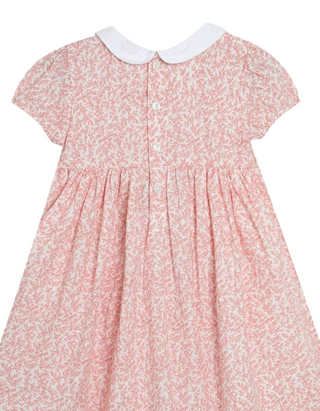 JOJO Maman Girl’s Baby Ditsy Floral Smocked Woven Dress in Pink Ditsy