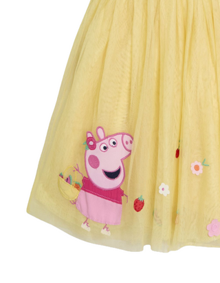 JOJO Maman Girl's Baby Peppa Pig Tulle Party Dress in Yellow