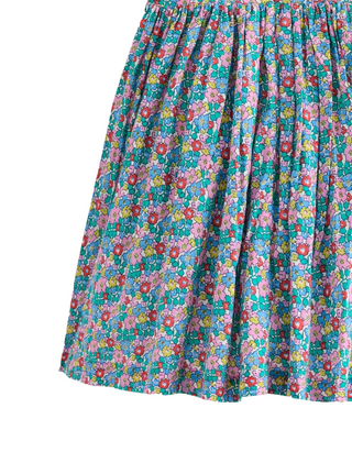 Mini Boden Girl's Zadie Applique Back Dress in Multi Flowerbed Shell