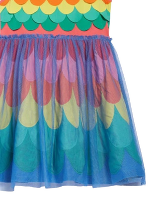 Mini Boden Girl'd Rainbow Mermaid Tulle Dress in Multi