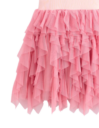 Mini Boden Girl's Jersey Tulle Mix Dress in Chalk Pink