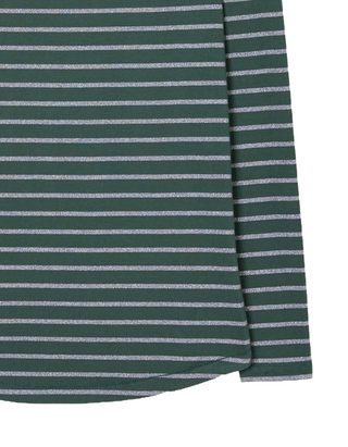 Women's Sparkle Breton T-Shirt in Dark Teal