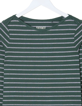 Women's Sparkle Breton T-Shirt in Dark Teal