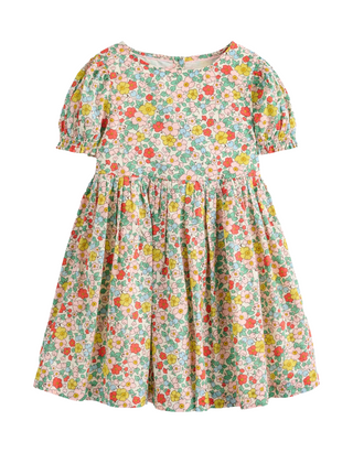 Mini Boden Girl's Madeline Woven Dress in Vanilla White Apple Blossom