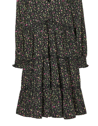 Women's Long Sleeve Ivana Ditsy Marks Dress in Black