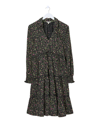 Women's Long Sleeve Ivana Ditsy Marks Dress in Black