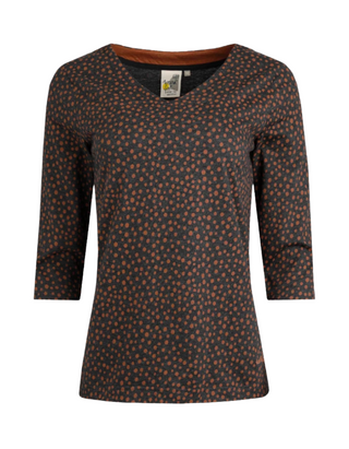 Women's Nanaimo Eco 3/4 Sleeve Cotton Top in Ink (IMPERFECT)