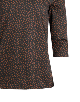 Women's Nanaimo Eco 3/4 Sleeve Cotton Top in Ink (IMPERFECT)