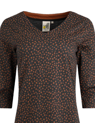 Women's Nanaimo Eco 3/4 Sleeve Cotton Top in Ink (IMPERFECT)