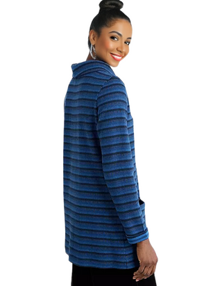 Women's Mawgan Porth Jacquard Jersey Tunic in Chesten Blue Marine