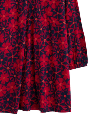 Women's Peg Loom A-Line Jersey Tunic in Handicraft Flowers Jam