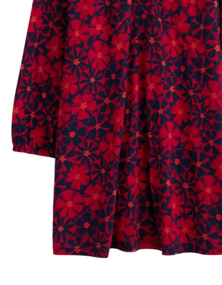 Women's Peg Loom A-Line Jersey Tunic in Handicraft Flowers Jam