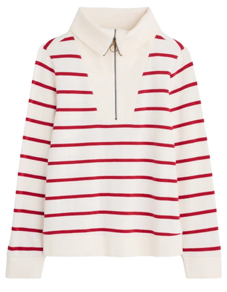 Women's Tideline Collared Sweatshirt in Amaranthe Chalk Rudder