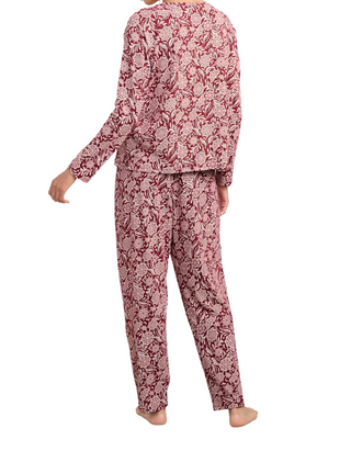 Women's Setting Sun Pyjama Set in Folky Snowflake Dahlia Aran