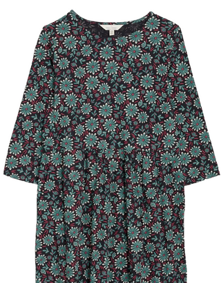 Women's Sea Strewn Midi Dress in Painted Petals Onyx